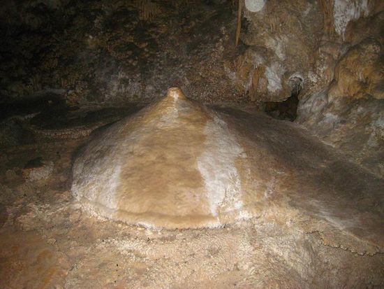 Naturally formed cave boob