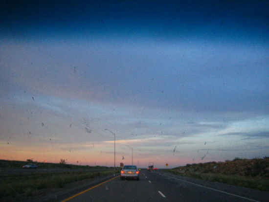 Beautiful skies... *disregard bug stains on our windshield