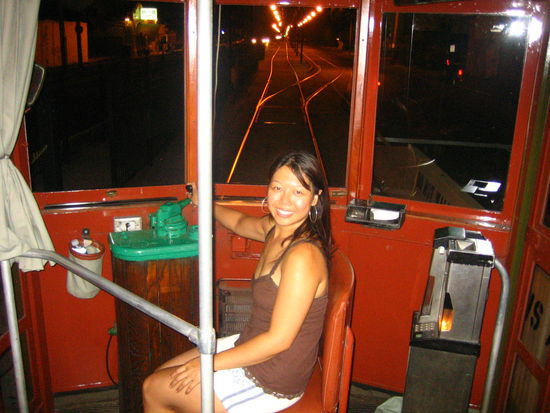 I'm steering the street car