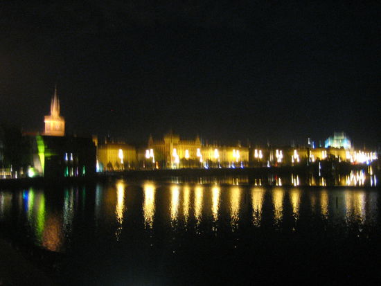 Prague during nighttime
