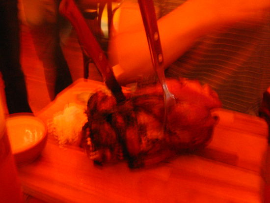 Pavel had the enormous pork knuckle!