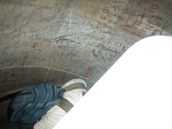 Adam rounds the corner...