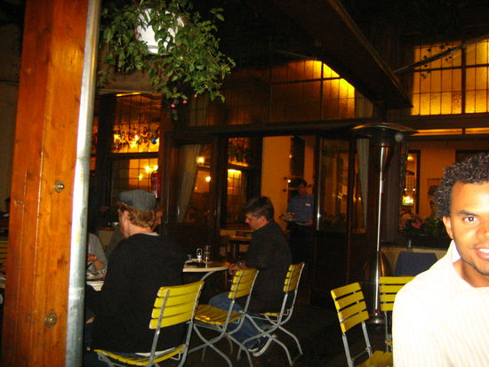 Sitting in the biergarten