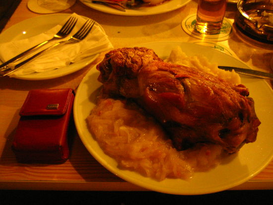 Roast pork, potatoes and sauerkrat!