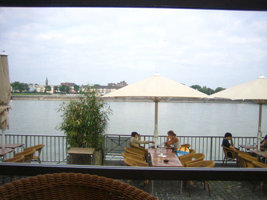 We sat in the outdoor area overlooking the Rhine River