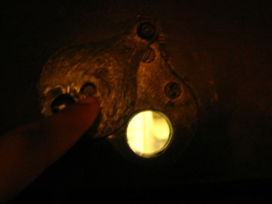 The peephole was used by the Nazis to spy on their prisoners