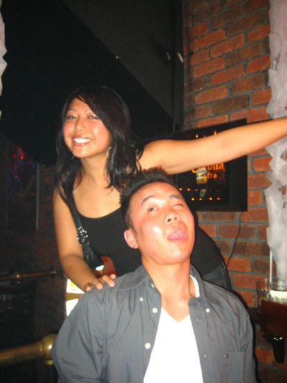 Dancing on the speakers....