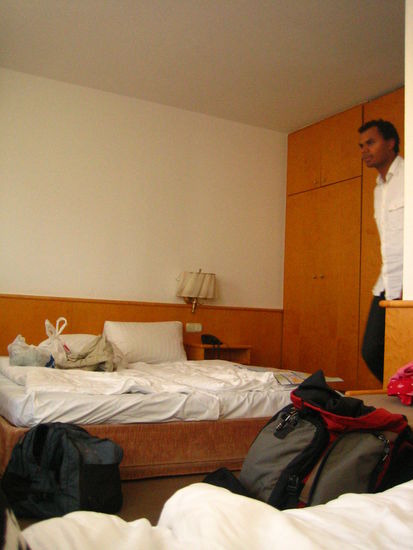 4U Hotel. We were so happy not having to sleep on a bunk bed! (and damn Adam's plastic bags...very annoying to wake up to in the mornings)