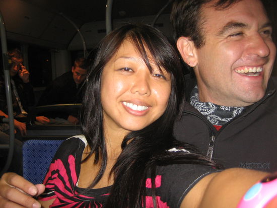 On our way back...The Pirate laughs at something funny