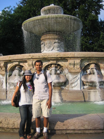 At a really cool fountain...