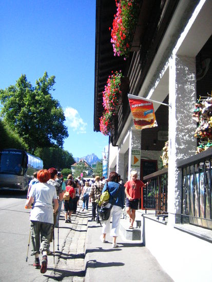 On the way to purchasing our tickets