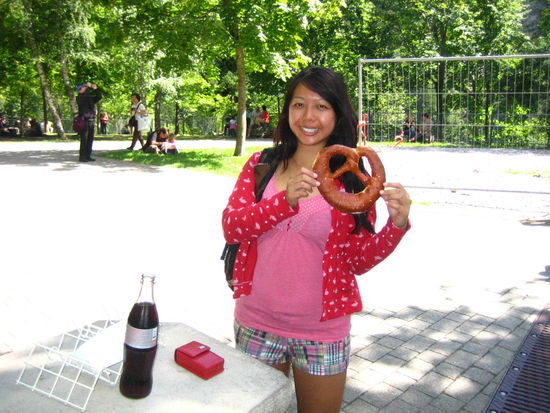 This pretzel is as big as my head