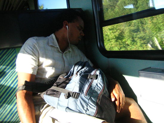 Our favorite pastime on the trains