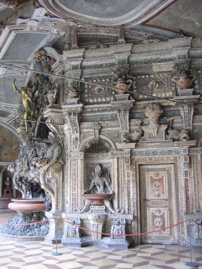 To the outside...an indian-inspired sculpture