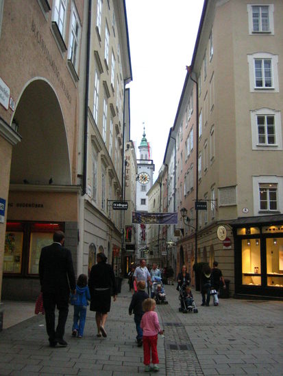 In the middle of the Salzburg square