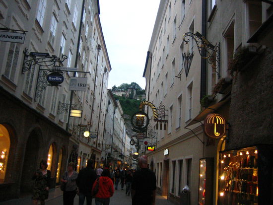 Look straight ahead, then to the top of this picture, there, that's our hostel.