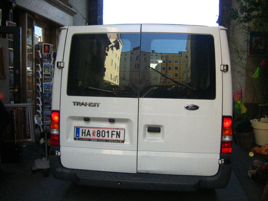 This damn van is blocking us from getting outta here...