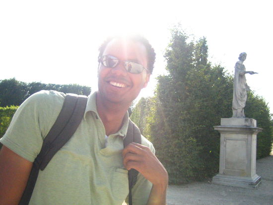 Me: &lt;Jumps out of bushes and scares Adam while simultaneously, taking this picture&gt;
Adam: &lt;Nervous twitter, but shows signs he is scared&gt;