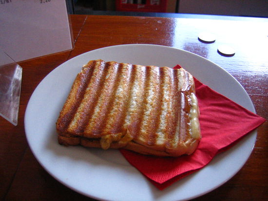 Grilled cheese with vegemite, an Australian delicacy! Yum