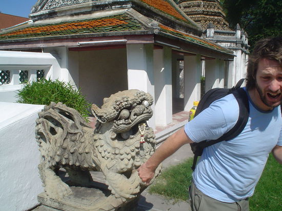 Julius running for his life.