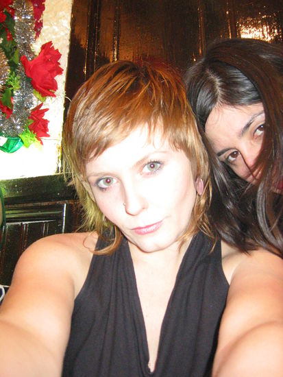 Belinda and I competed for the lense.