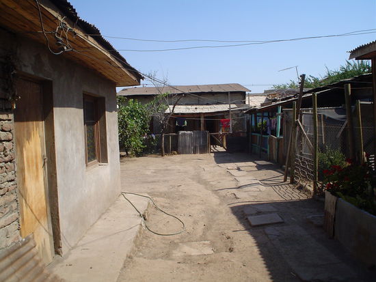 Backyard and shared thoroughfare to other houses on the property.