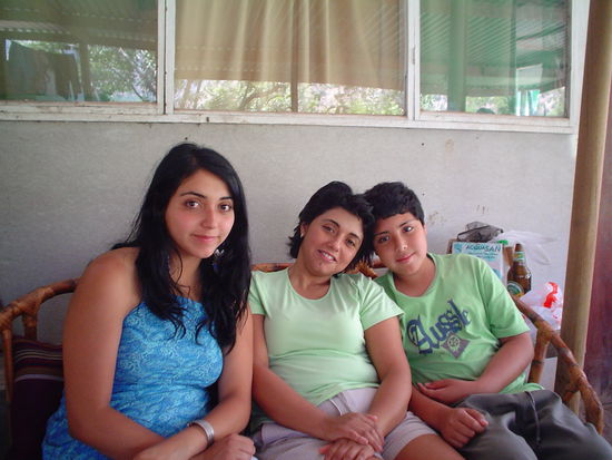 Macarena, Carolina (my cousin) and her son Diego