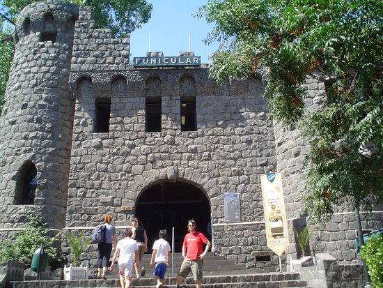 Outside the funicular.