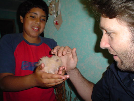 Diego, his hampster and Julius