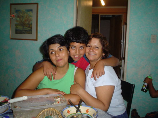 mother, son and grandmother