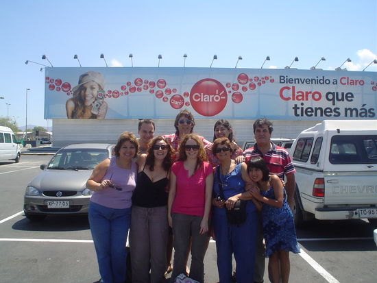 Us with the new gringos in the airport carpark.