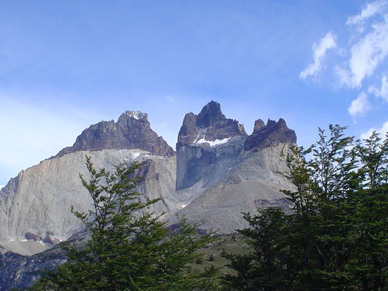 Los Cuernos as seen from our campsite.