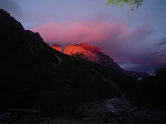 The back of the Torres at sunrise