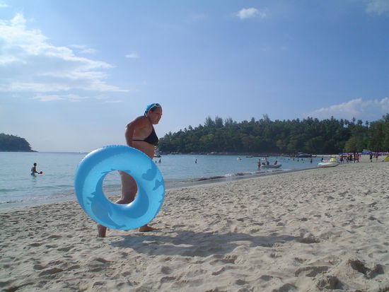 A typical view of Patong beach . . .