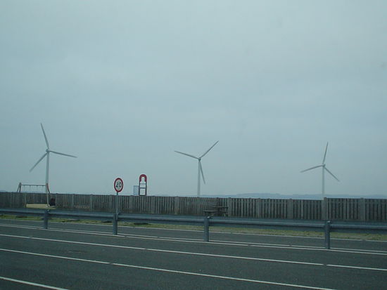 Danish windmills.  These are all over the place and are really, really big.