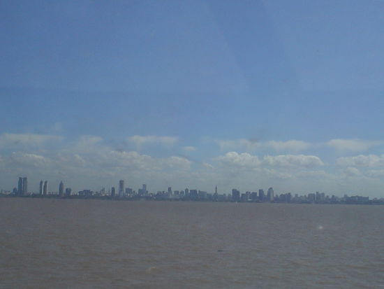 View of Buenos Aires from the ferry going back