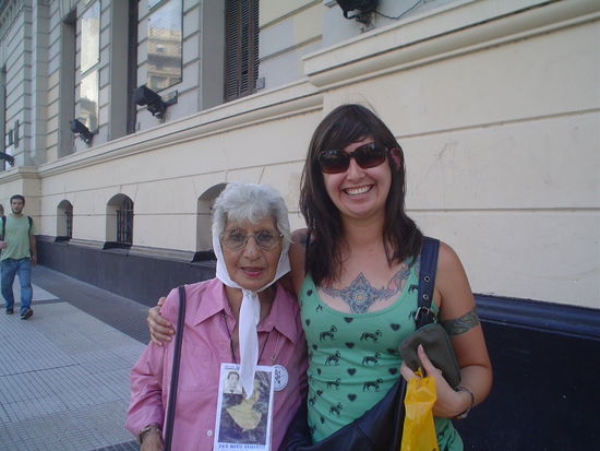 This lovely lady has been marching for 30 years.