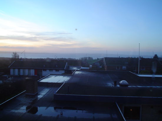 View from Lotte and Søren's deck around 8.30am