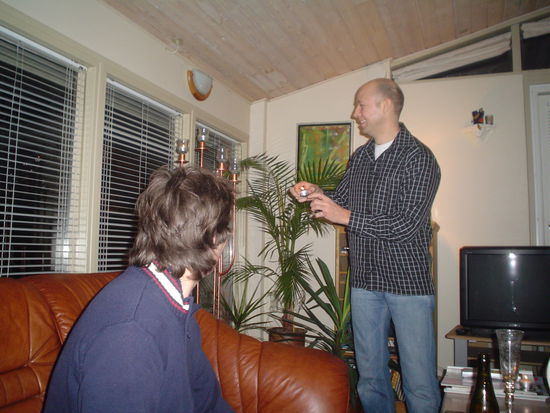 Torben lighting candles like a good Danish lad.