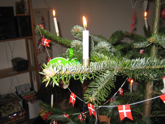 they use real trees and real candles . . . a fire just waiting to happen!