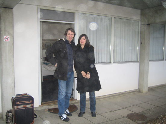 outside our motel room.