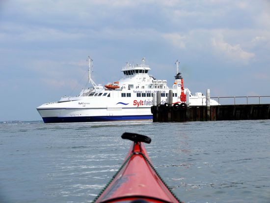 leaving the harbour heading to Sylt
