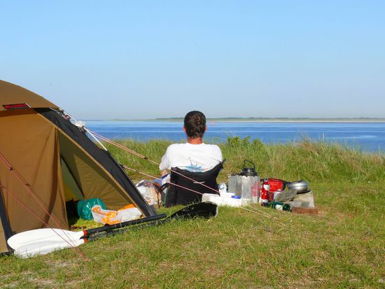 campground of Spiekeroog with a phantastic view