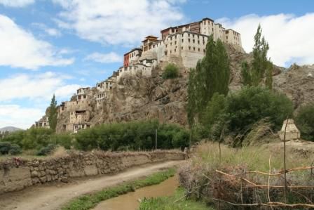 Below the Spituk monastery