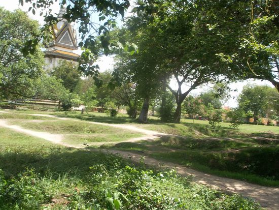 peaceful, but still you're walking over the buried remains of thousands of innocent people...