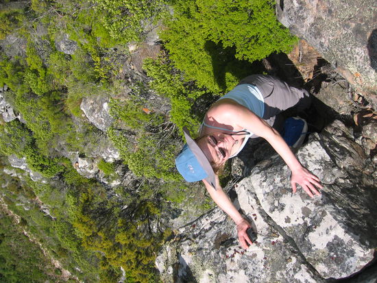 this was already after the tough climb, and no, I am not looking especially happy (although I'm happy I didn't fall)