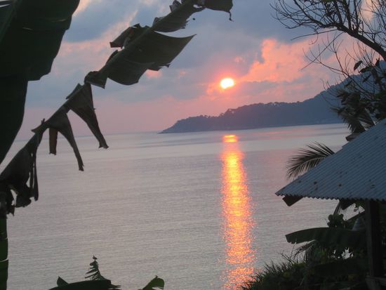 sunrise view from our bungalow