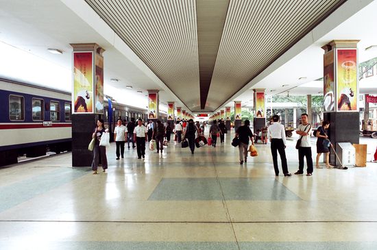 Nanning Station. The first stop in Chinese territory.