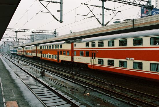 The Double decker train we were supposed to take back to Shanghai. Fate had other plans for us...