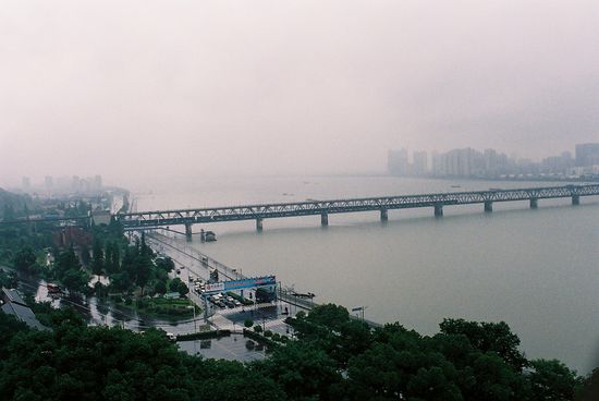 Hazy Hangzhou thanks to the rain.